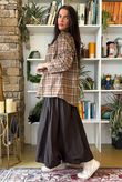 Heritage Needlecord Plaid Swing Top Camel & Earth